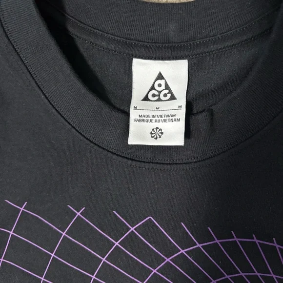 Black and Purple Men's ACG TShirt - Picture 5 of 5